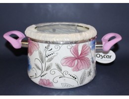 Mk-2618d кастрюля эмалированная 3л oscar