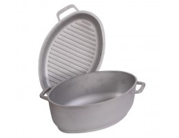 Гусятница Биол алюминиевая с крышкой-грилем 6 л БЛ Г601