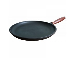   БР Сковорода чугунная 260х25 мм с деревянной ручкой 