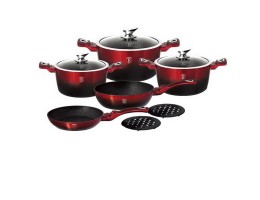 Набір кухонного посуду Berlinger Haus Black Burgundy 10 предметів Original BH-1631N