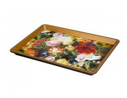  Пiднос прямокутний з квiтами 325*230*25мм ИН 1312