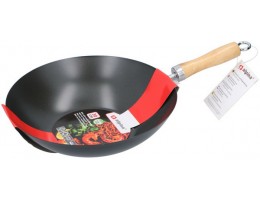 Сковорода-вок 30см з антипр. покриттям, дерев'яна ручка AL 13045