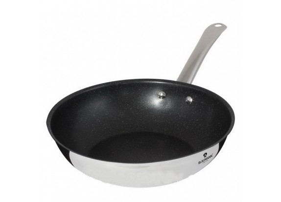 Сковорода-вок 28 см * 4.7 л из нержавеющей стали с мраморным антипригарным покрытием Blaumann - BL 3242