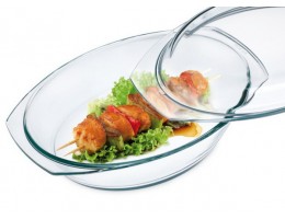 Гусятница скляна з кришкою на 2,4 л Simax s7026-7036