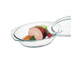 Гусятница стеклянная с крышкой на 3,5 л Simax 7136-7146