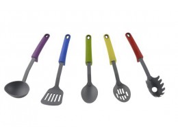 Кухарська ложка с перфорацією 33см рукоятка софт-тач AL 85304