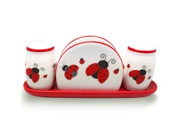  Набір для солі і перцю з салф. на керам. підставці 