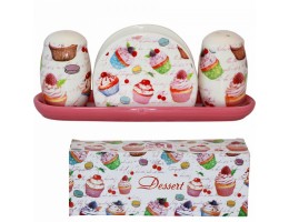  Набір для солі і перцю з салф. на керам. підставці 