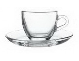 Pas.97984 Чашка кофейная Pasabahce Basic с блюдцем 90мл