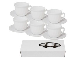  Набiр кавовий 6шт*150мл 6шт блюдець Бiлий S&T30083-00