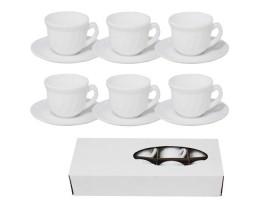 Набiр кавовий Бiлий чашка 100мл блюдце 11см S&T30082-00 