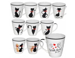 Чашка 320мл Чорна кішка S&T 2178-1 