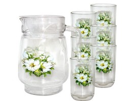 Набір для соку Магнолія (1,7л глечик, 250мл стакан) S&T904-01 