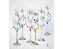 Набір келихiв для шампанського 200мл*6шт Boh.Butterfly(40728 S1432)