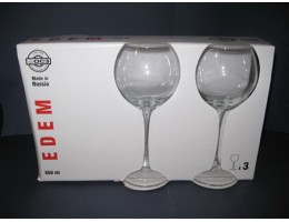   "Едем"Набiр бокалiв  д/вина 3шт*350мл h=190мм