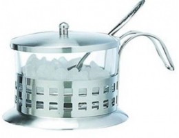 Цукорниця скляна  з ложкою ИН 9538 