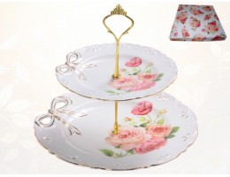 Цукерниця двохярусна Бант (d=22,2см, 15,3см) S&T308400