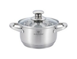  Каструля 6,0л 24см скляна кришка BL 3320