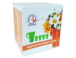 Набiр подарунковий "Глечик та стакани" мікс Алеана 