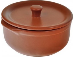  Каструля для запікання 600мл з кришкою Теракота кераміка 24-237-054