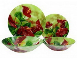 Набір 19-пр скло д/обіду Антуріум ИТ S T009 