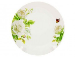 Тарiлка мілка №7 d.18см Бiла троянда ИТ 18-031С 