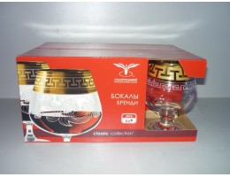 Набір келихів для брендi 400мл*6шт мал.Грецький вiзерунок Бiстро Pas.EAV03-188