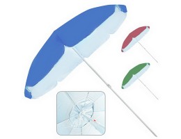  Парасолька пляжна антивiтер дiам.2,0м срібло (однотон) S-N MH-2684