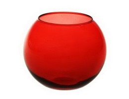 Ваза кругла 79мм красна Pas.43407_ER