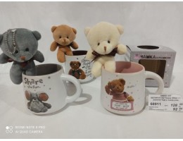 S&T040-01-102 Чашка 300мл з іграшкою Теді у подар.упак.