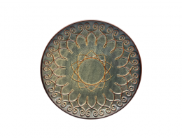 Тарілка підставна кругла 27 см LOS`K Dec Firoza Brown (L0480-XY4612A-31)