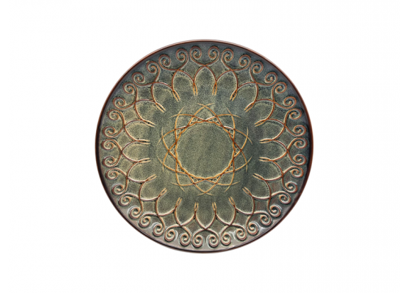 Тарелка подставная круглая 27 см LOS`K Dec Firoza Brown (L0480-XY4612A-31)