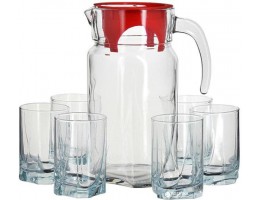Набір глечик і стакани 7 предметів Luna Pasabahce 97328