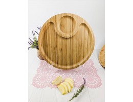 Страва бамбукова кругла Wilmax Bamboo 35,5 см-2 секції WL-771045/А