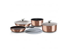 Набор кастрюль со сковородками и ковшом Berlinger Haus 9 предметов Metallic Line Rose Gold Edition BH 6147
