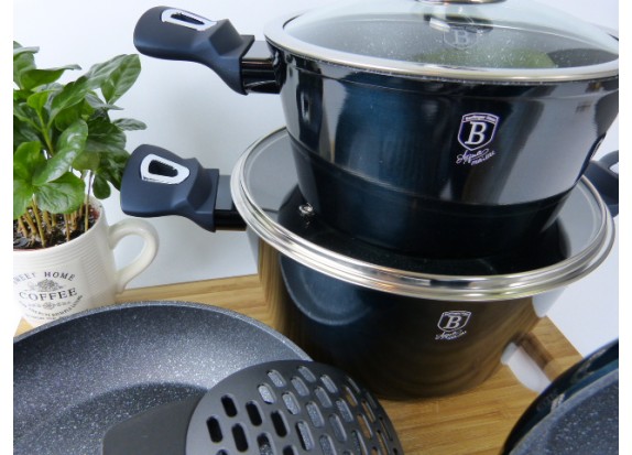 Набор кухонной посуды Berlinger Haus Aquamarine Edition 10 предметов BH-6143