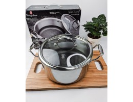 Каструля 4,1л з нержавіючої сталі 18/10 з антипригарною кришкою Berlinger Haus Eternal Collection BH-6561