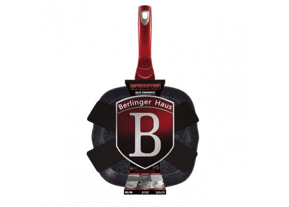 Сковорода-гриль Berlinger Haus Black Burgundy Metallic Line 28х28 см (BH-1623N)