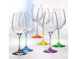 Набір келихів для вина Bohemia Rainbow 350 мл 6 шт (b40729-D464)