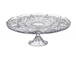 Тортовница на ножке Bohemia Miranda 310mm богемское стекло Чехия (69003/99018/310)