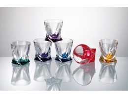 Набір кольорових стопок 55 мл 6 шт. Quadro Bohemia 99999/72R93/180