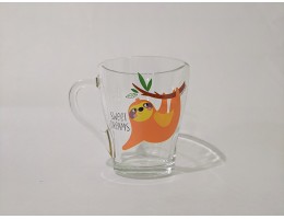 Кружка стеклянная Грация "Ленивец" 250мл (13c1649)