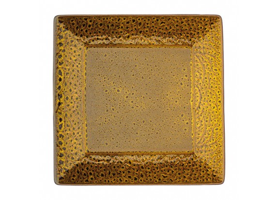 Тарелка подставная квадратная 27 см LOS`K Dec Marron Yellow (L0480-XY4610 A)