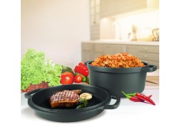 Кастрюля 4,5 л антипригарная Maestro с крышкой-сковородкой 26 см MR-4126