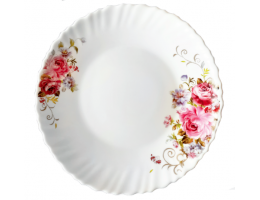 V-190РВ Тарілка десертна 19см Рожевий букет Wave, Vittora 								