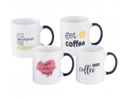 VT-C-219340 Чашка 340мл Чорна ручка, Vittora																			