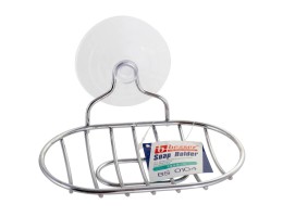 Мильниця овальна 13*9*4.5см хромована на присосці АМА 0104 