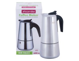 Кофеварка гейзерная 600мл из нержавеющей стали Kamille АМА-0663