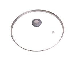 Крышка стеклянная 30см с металлическим ободком Kamille АМА-0827GR