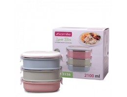 Ланч бокс обідній потрійний 2100мол Kamille АМА-2126